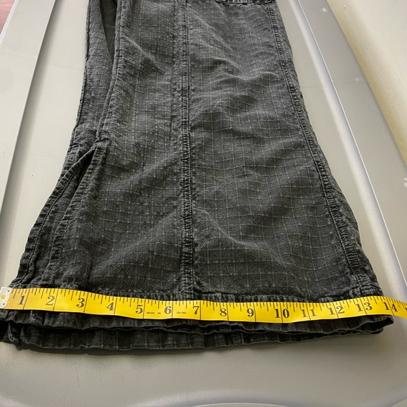 Free People Women’s Savannah Overalls Jumpsuit Wide Leg Flare Black Textured M - Picture 15 of 15